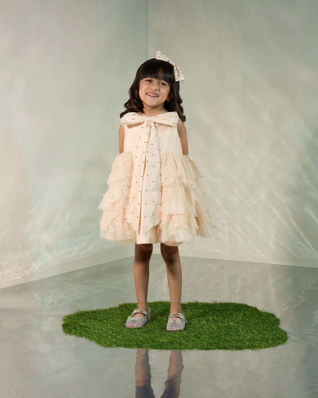 Nude Tutu dress with lace flare COCO