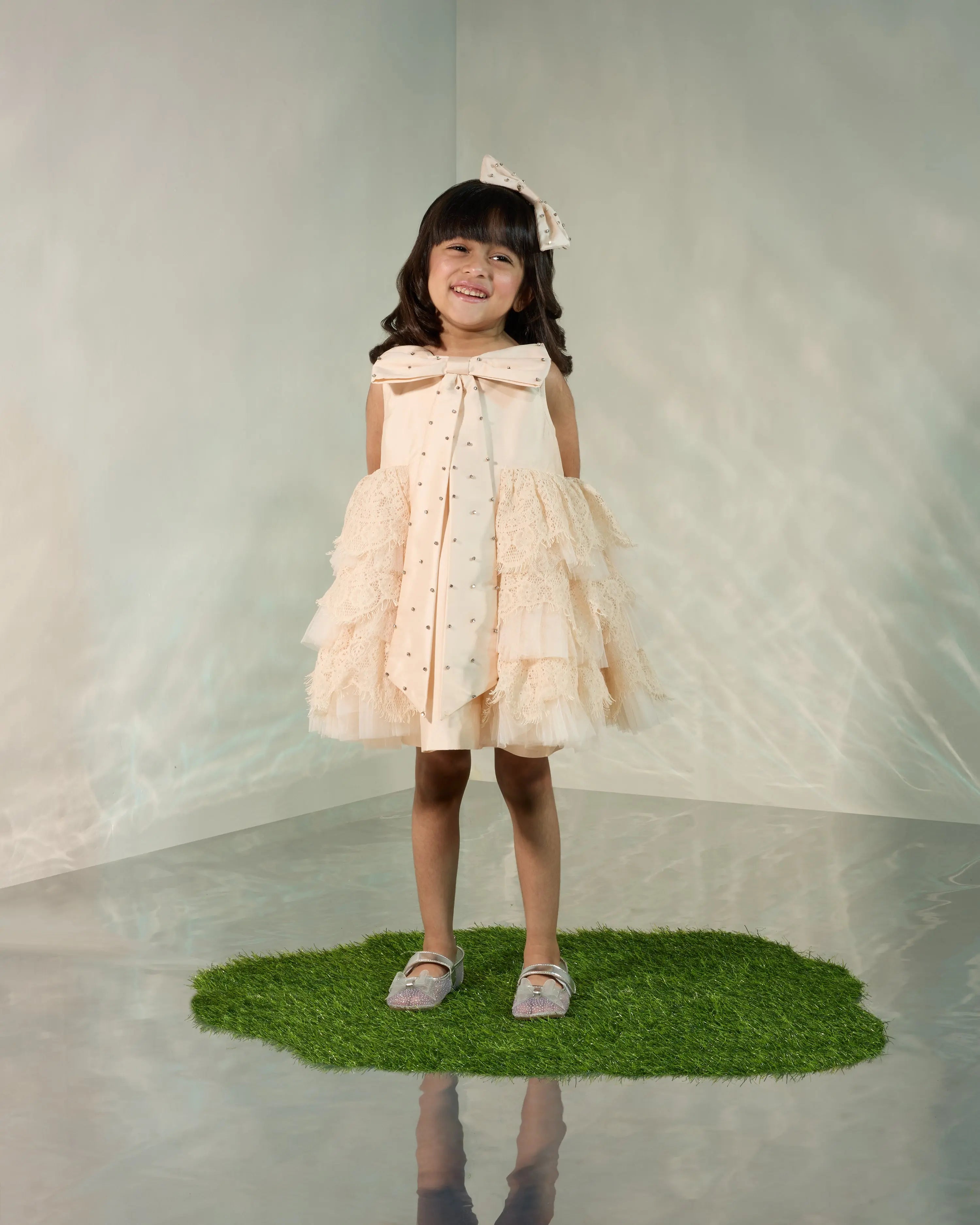 Nude Tutu dress with lace flare COCO