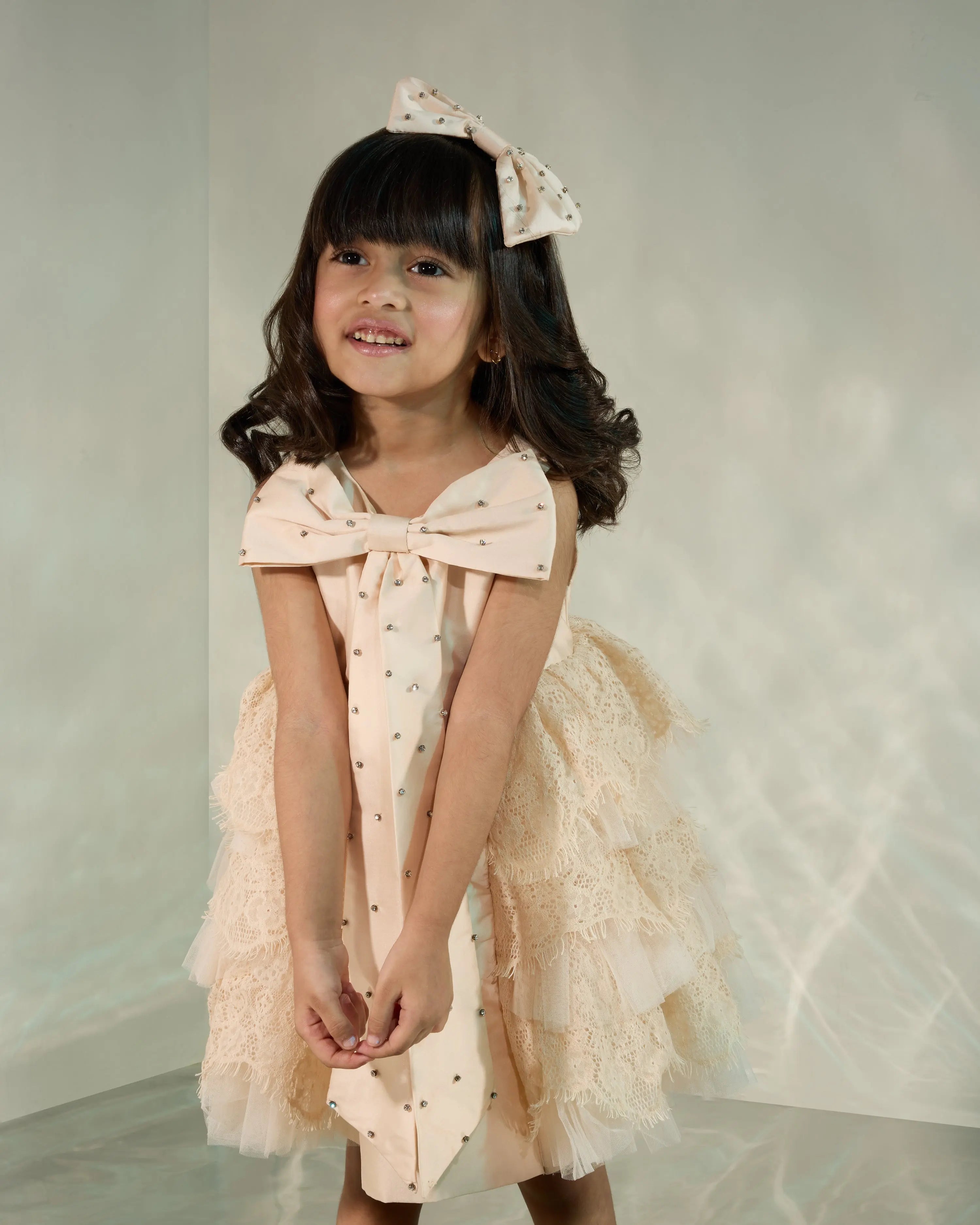 Nude Tutu dress with lace flare COCO