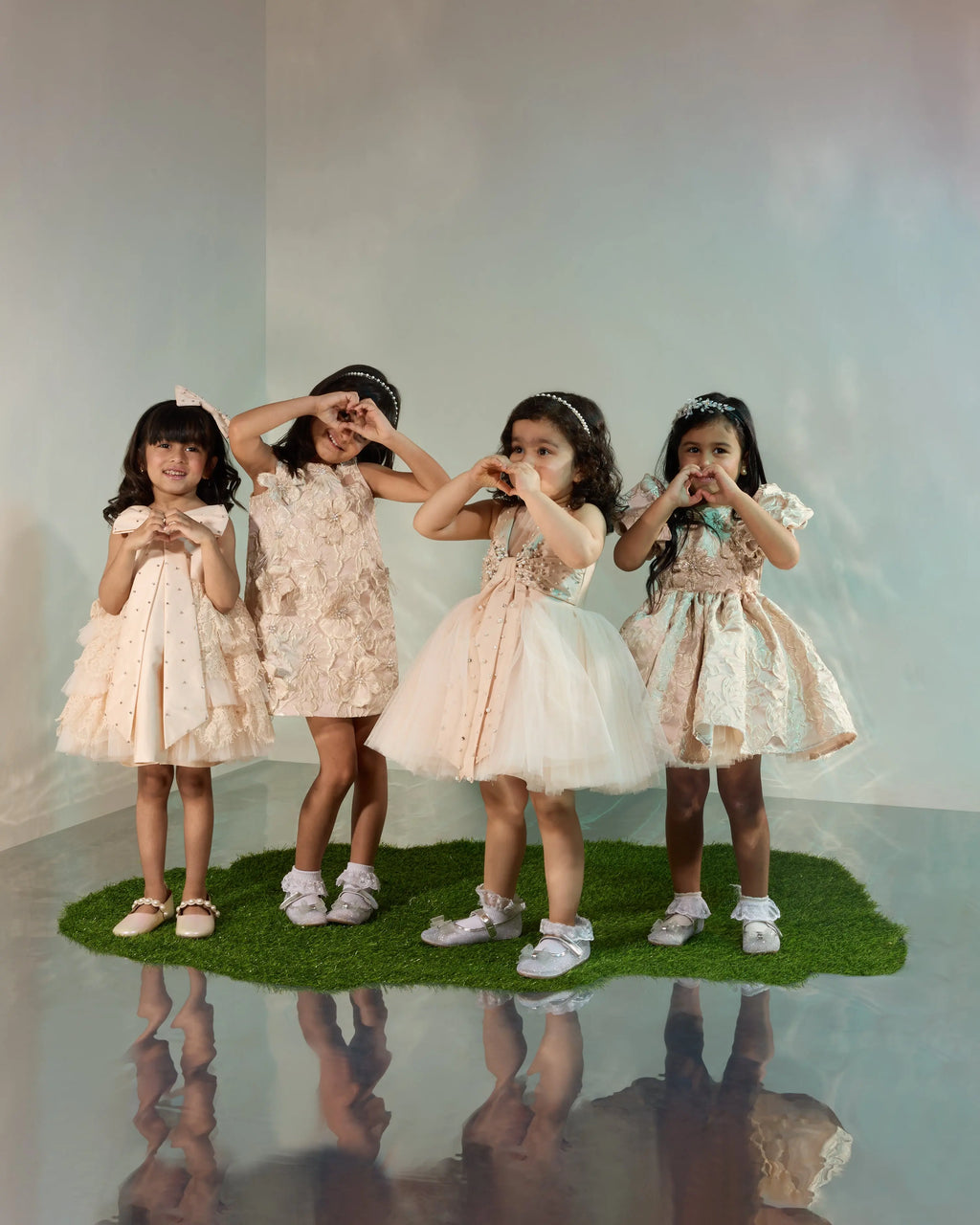 Nude Tutu dress with lace flare COCO