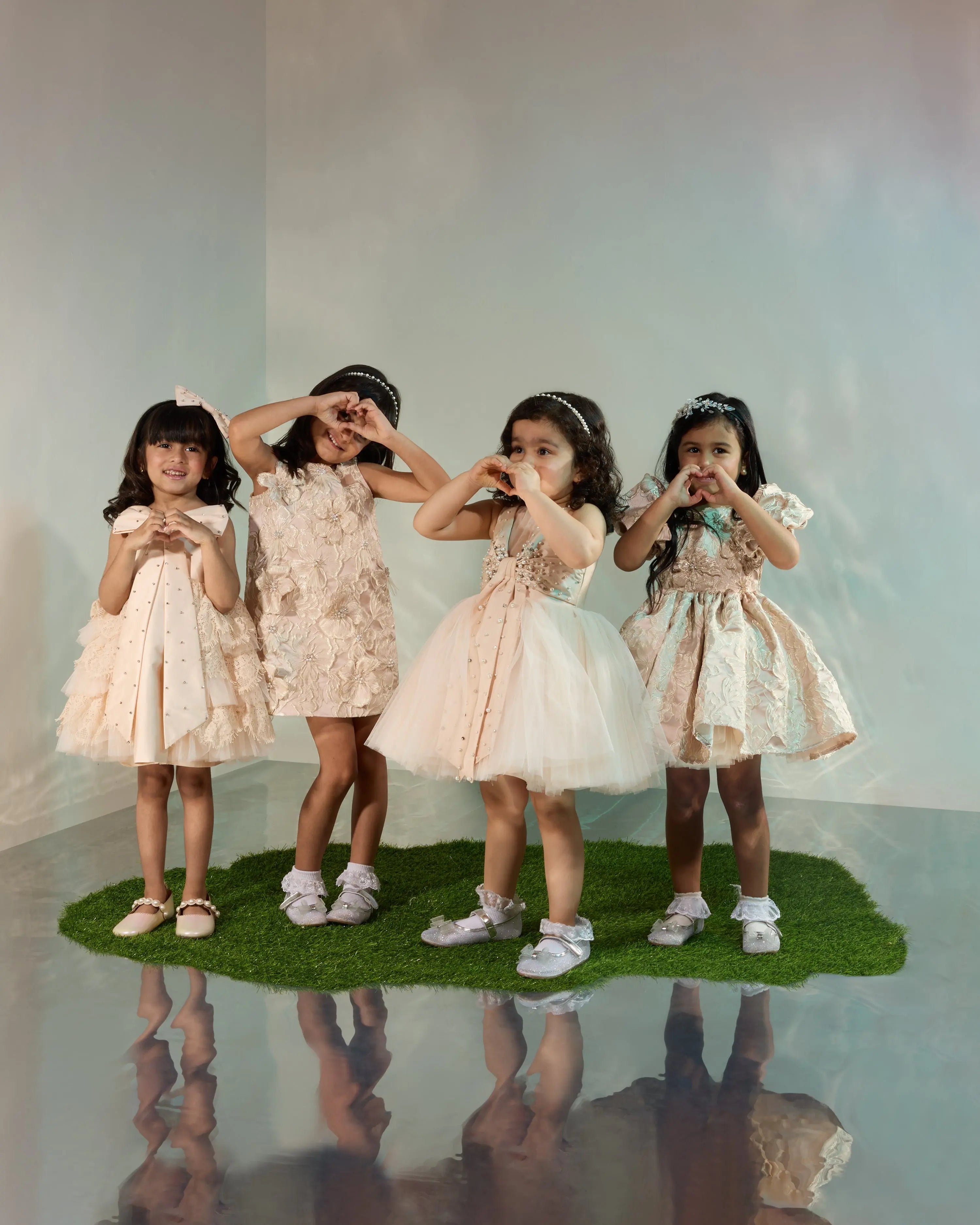 Nude Tutu dress with lace flare COCO
