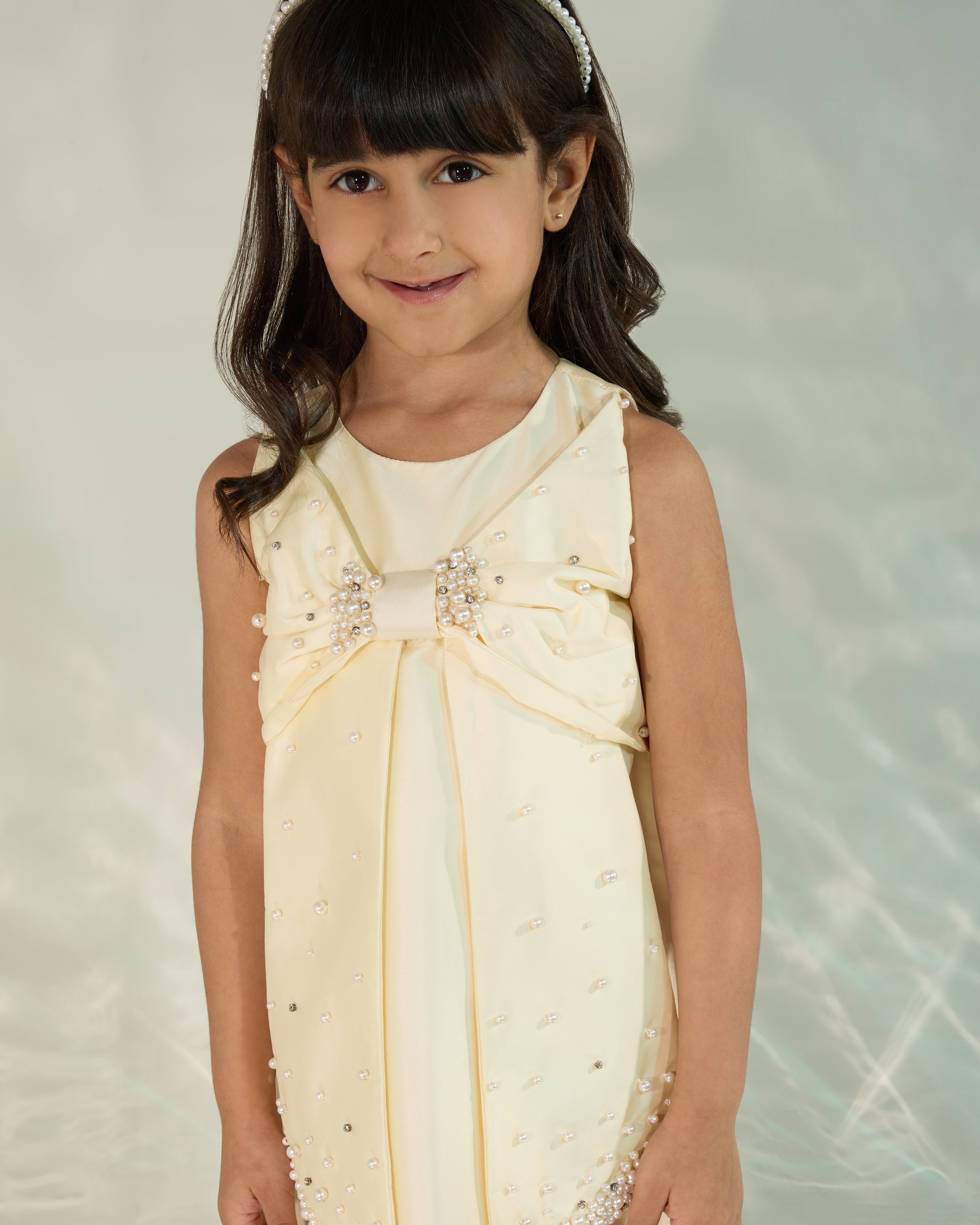Shift Dress with Embroidered Bow tie COCO