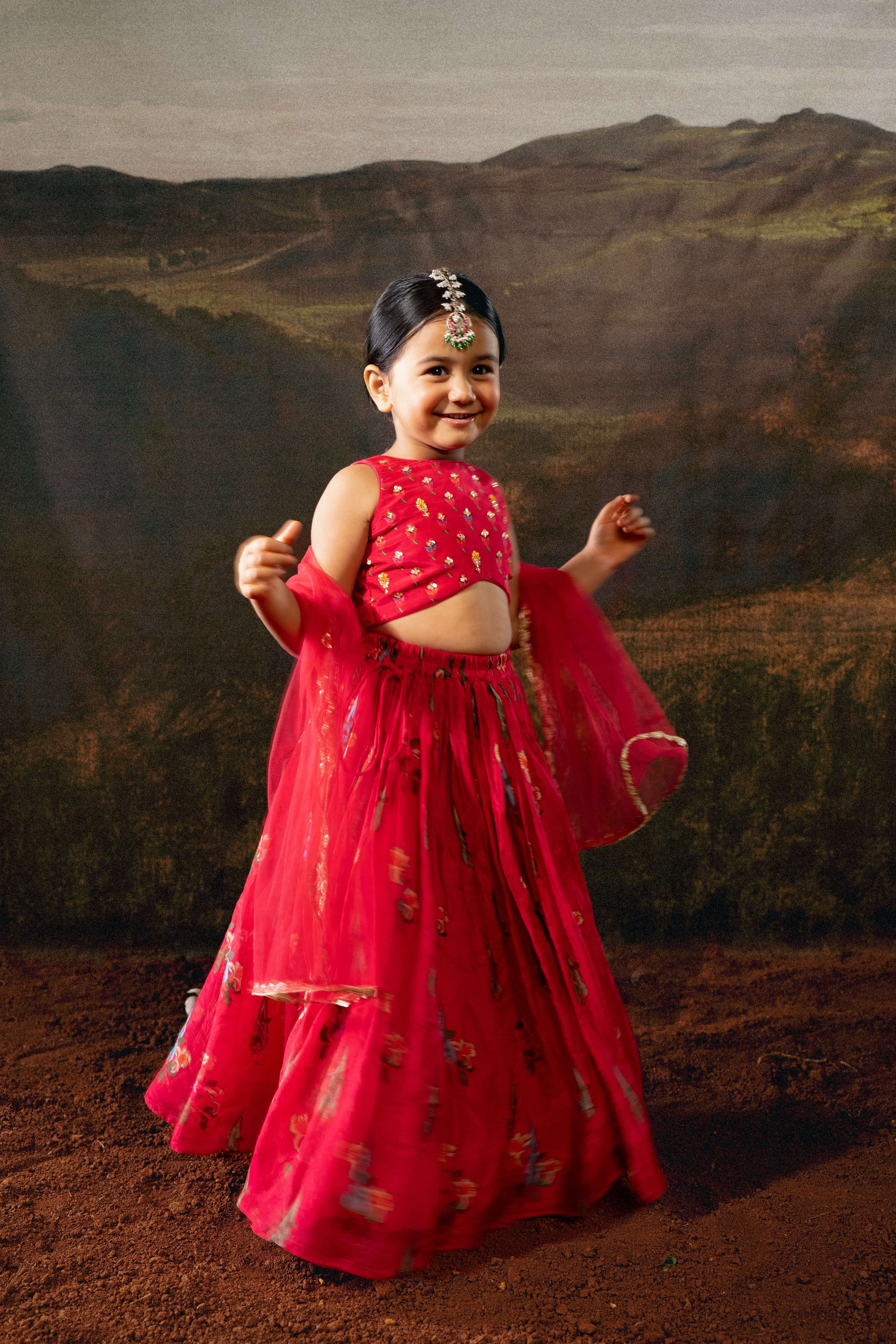 Gulabi Bloom Lehenga Set COCO