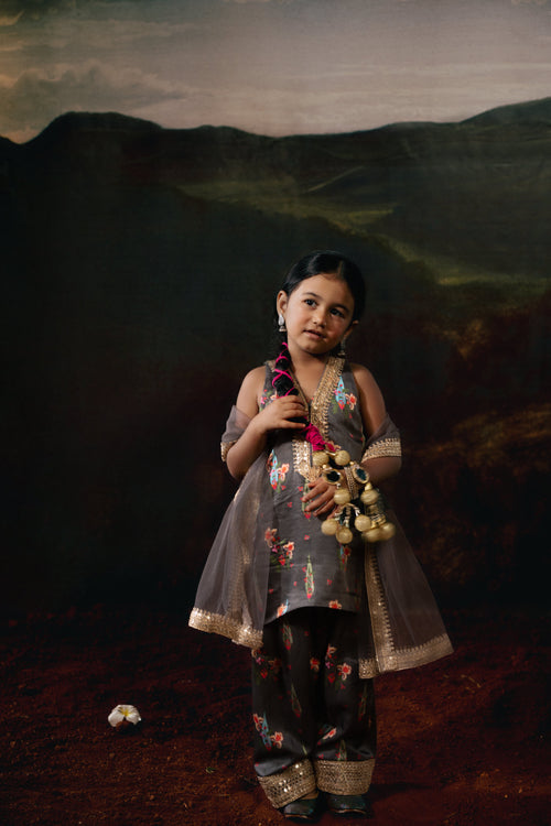 Charcoal Garden Grace Kurta Salwaar COCO