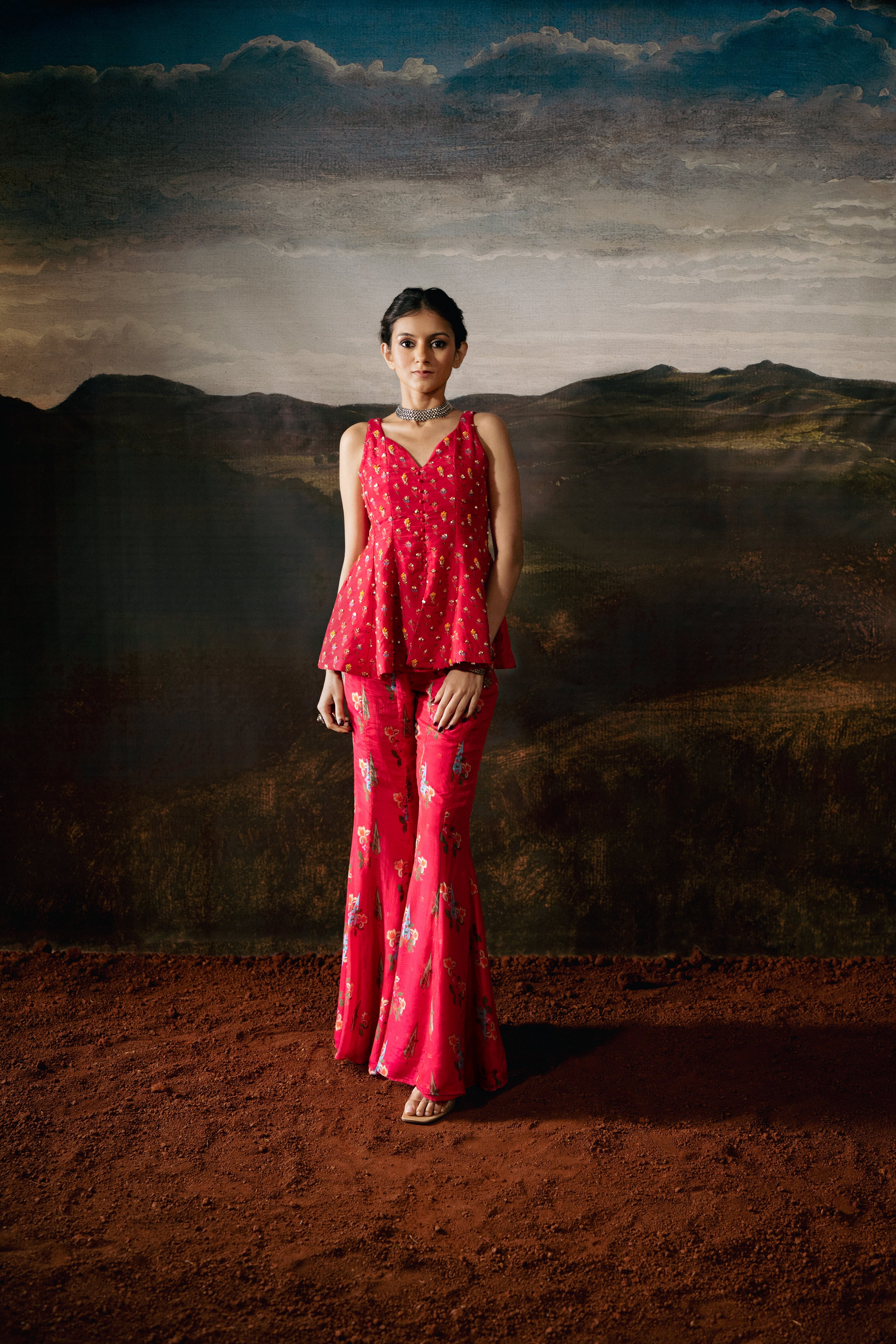 Short kali top with Kali sharara COCO