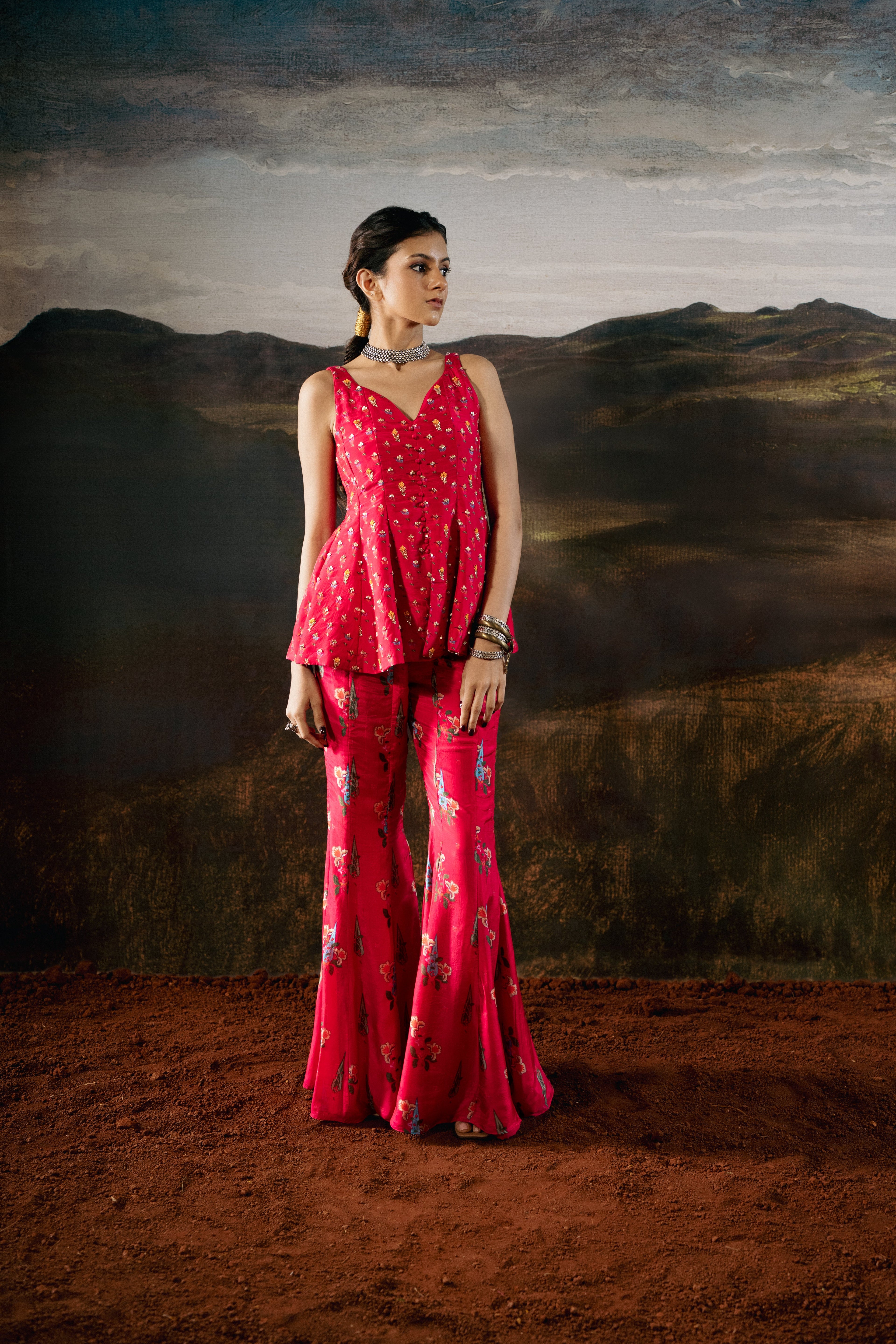 Short kali top with Kali sharara COCO