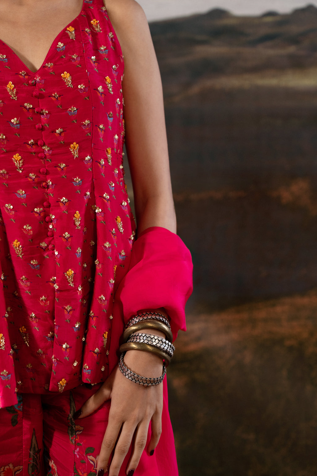 Short kali top with Kali sharara COCO