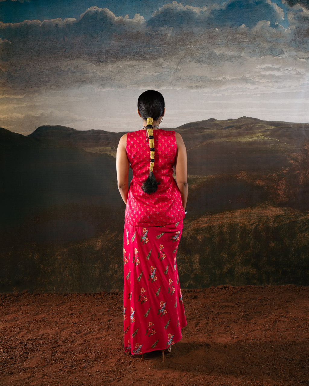 Draped Skirt with Jacket